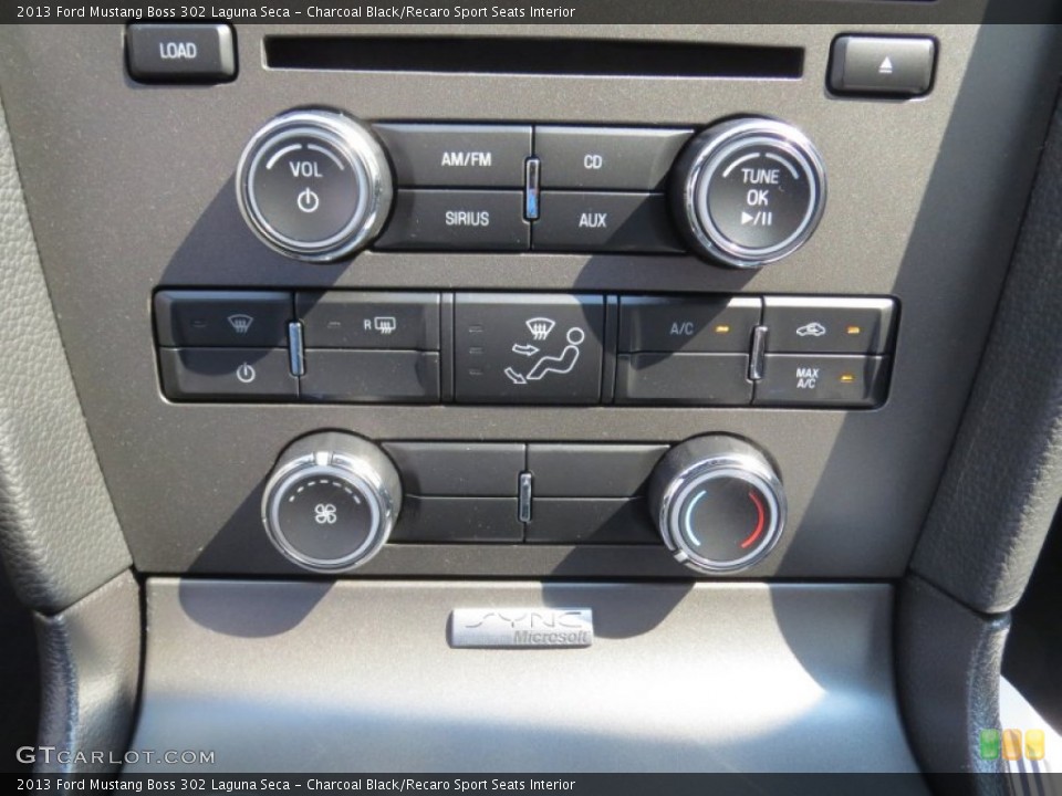 Charcoal Black/Recaro Sport Seats Interior Controls for the 2013 Ford Mustang Boss 302 Laguna Seca #71339596