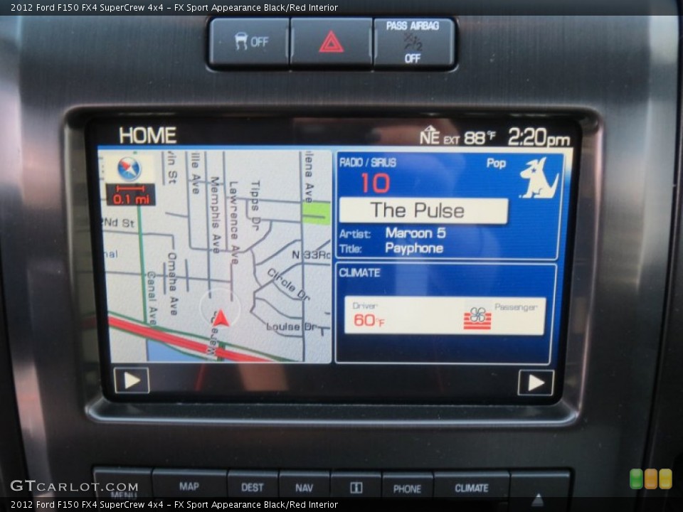 FX Sport Appearance Black/Red Interior Navigation for the 2012 Ford F150 FX4 SuperCrew 4x4 #71340821