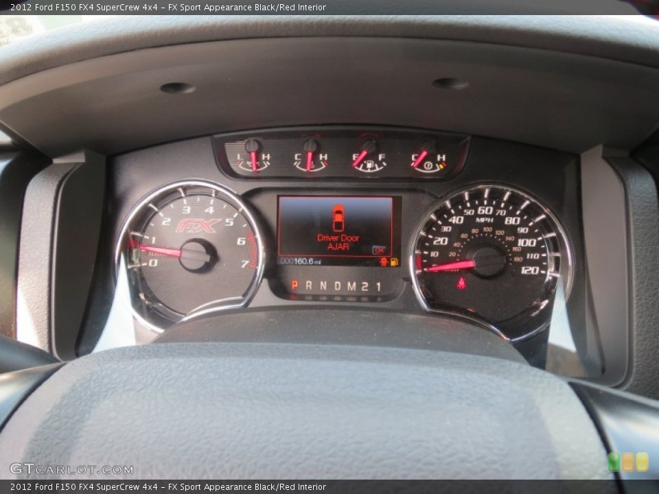 FX Sport Appearance Black/Red Interior Gauges for the 2012 Ford F150 FX4 SuperCrew 4x4 #71340872