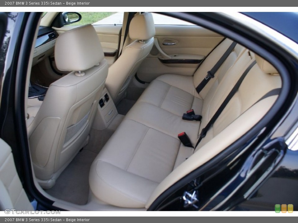 Beige Interior Rear Seat for the 2007 BMW 3 Series 335i Sedan #71342912