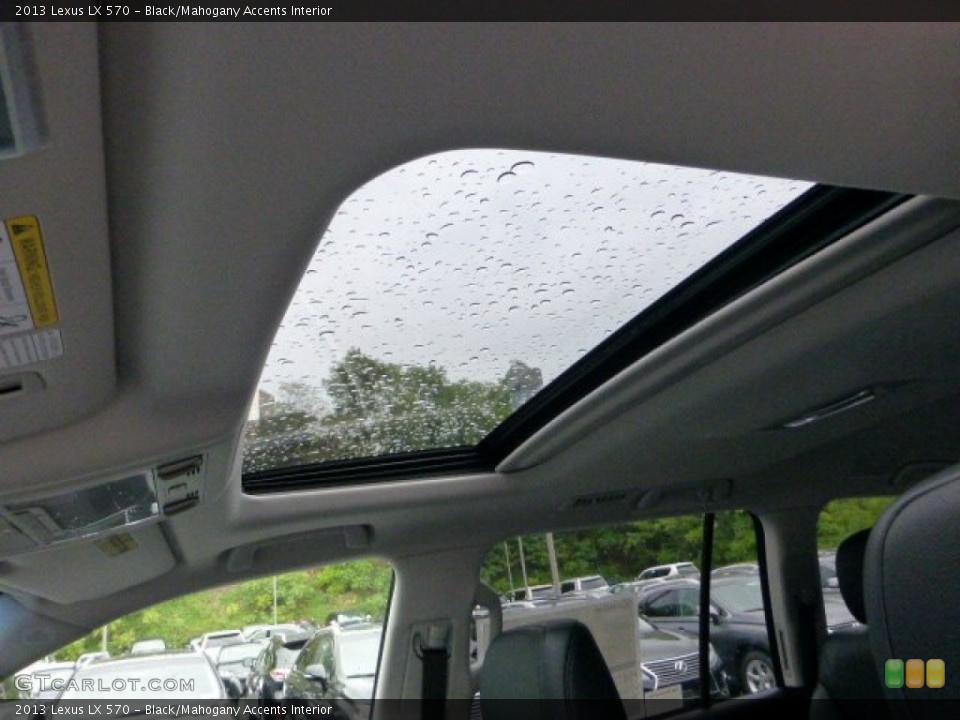 Black/Mahogany Accents Interior Sunroof for the 2013 Lexus LX 570 #71343569