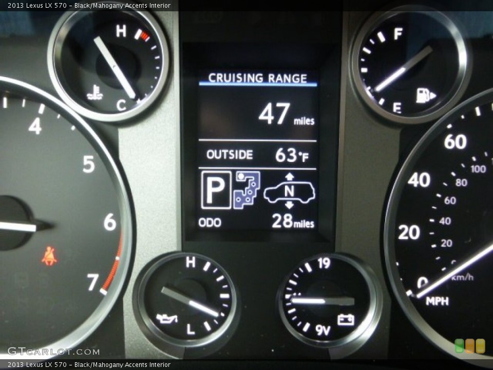 Black/Mahogany Accents Interior Gauges for the 2013 Lexus LX 570 #71343596