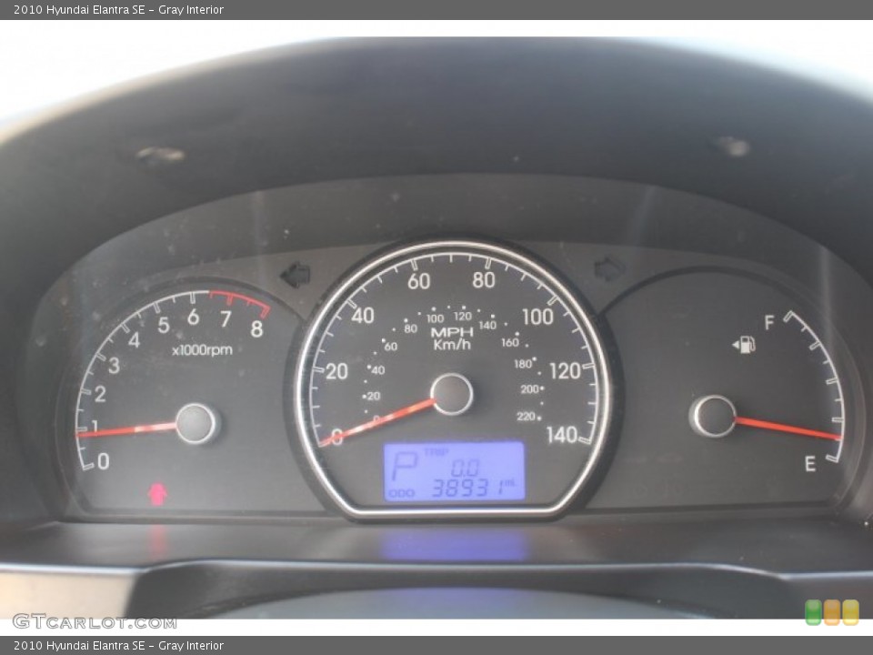 Gray Interior Gauges for the 2010 Hyundai Elantra SE #71343758