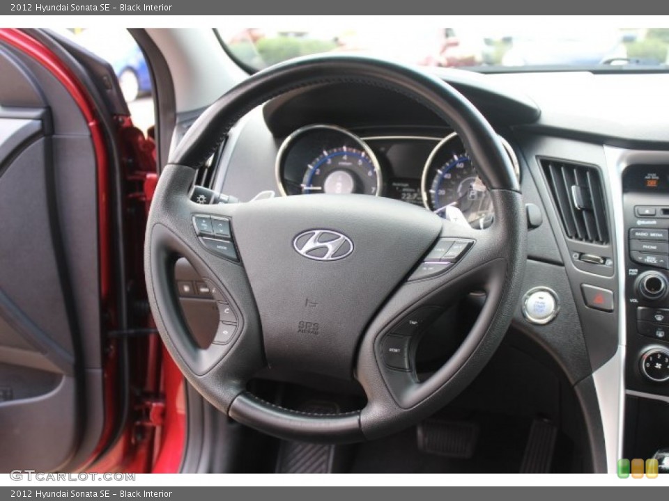 Black Interior Steering Wheel for the 2012 Hyundai Sonata SE #71344283