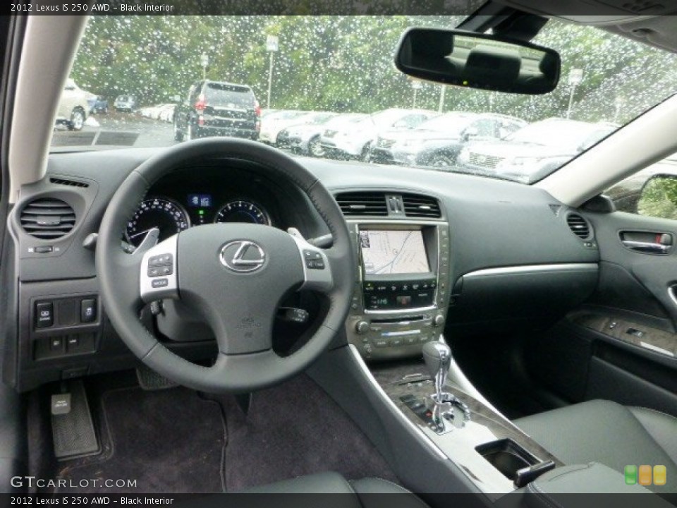 Black Interior Prime Interior for the 2012 Lexus IS 250 AWD #71345810