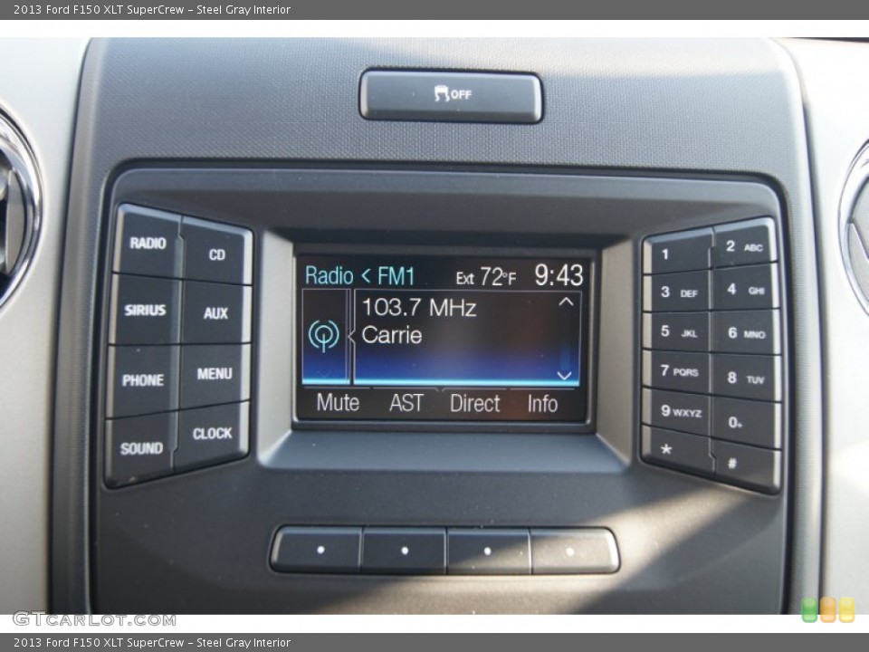 Steel Gray Interior Controls for the 2013 Ford F150 XLT SuperCrew #71350151