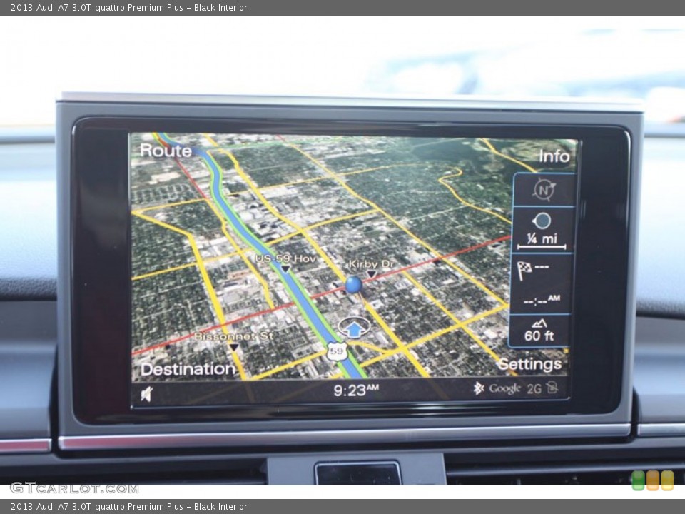 Black Interior Navigation for the 2013 Audi A7 3.0T quattro Premium Plus #71353958
