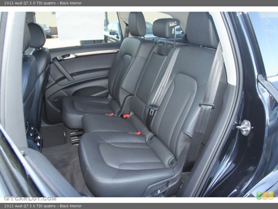 Black Interior Rear Seat for the 2013 Audi Q7 3.0 TDI quattro #71354474