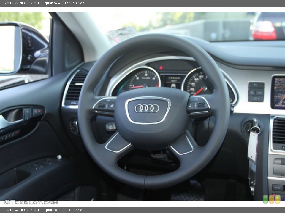 Black Interior Steering Wheel for the 2013 Audi Q7 3.0 TDI quattro #71354510