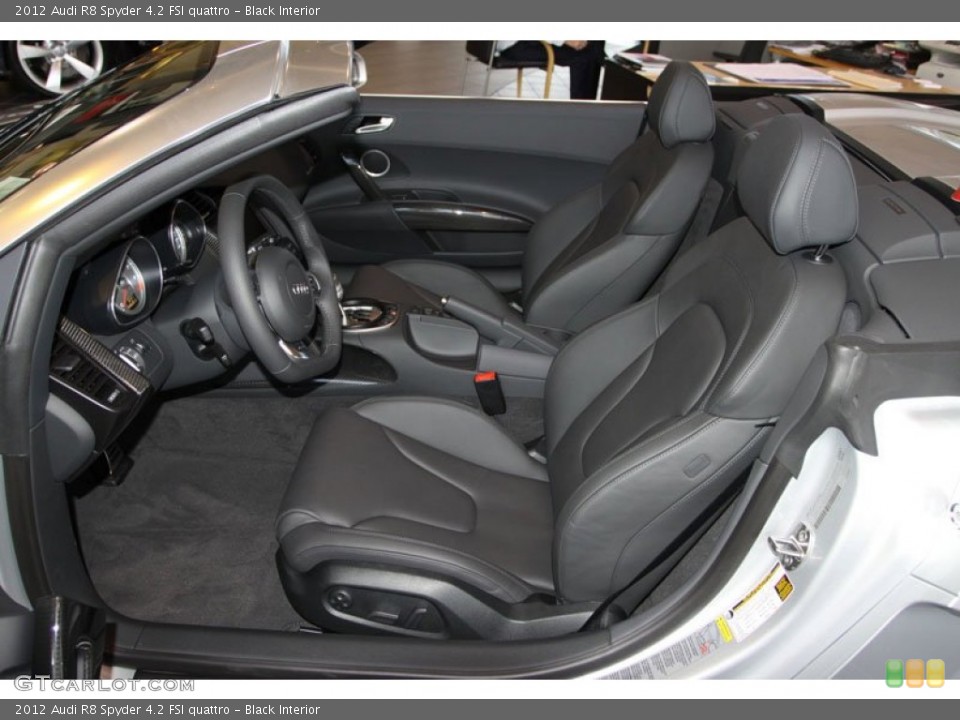 Black Interior Front Seat for the 2012 Audi R8 Spyder 4.2 FSI quattro #71355710