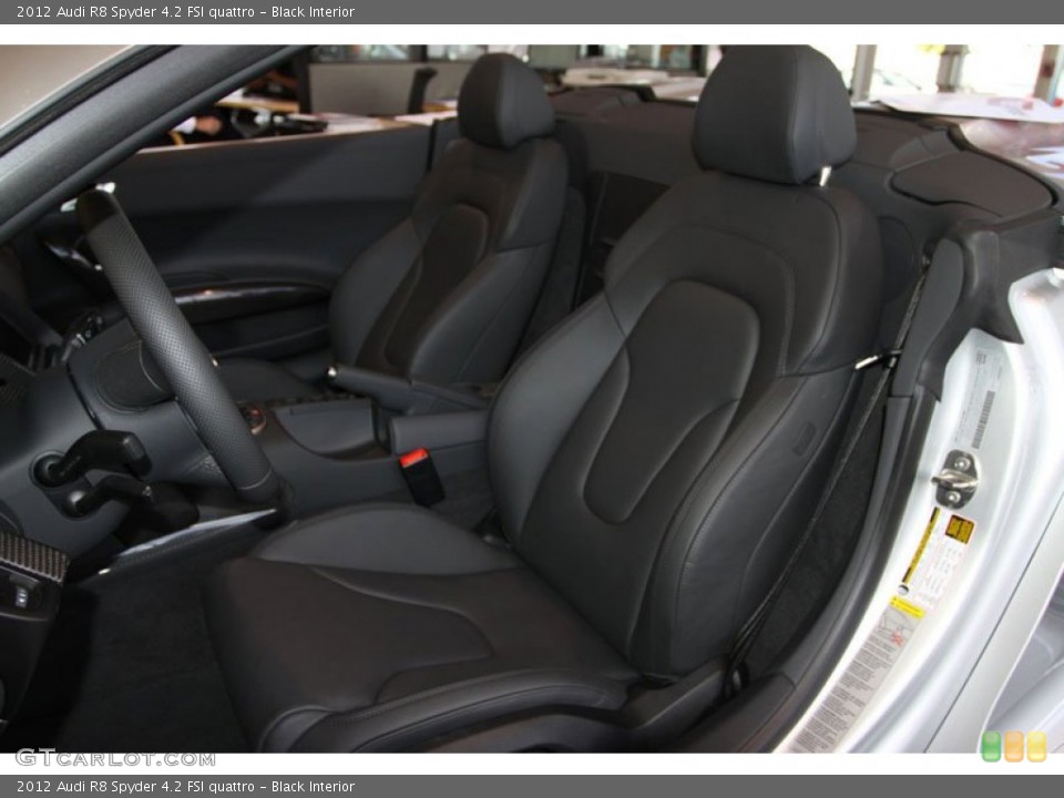 Black Interior Front Seat for the 2012 Audi R8 Spyder 4.2 FSI quattro #71355719