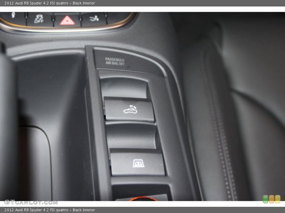 Black Interior Controls for the 2012 Audi R8 Spyder 4.2 FSI quattro #71355755