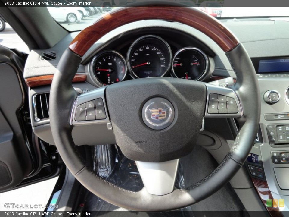 Ebony Interior Steering Wheel for the 2013 Cadillac CTS 4 AWD Coupe #71364557