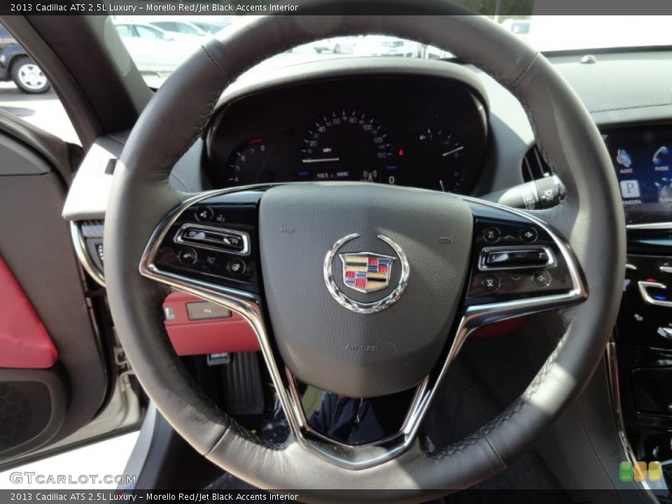 Morello Red/Jet Black Accents Interior Steering Wheel for the 2013 Cadillac ATS 2.5L Luxury #71364961