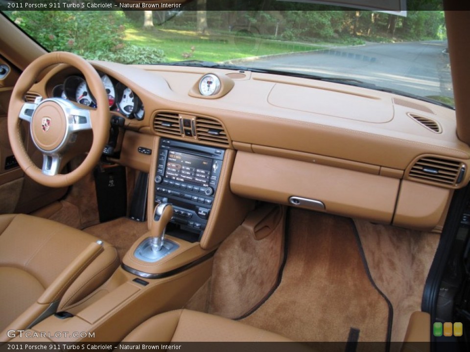 Natural Brown Interior Dashboard for the 2011 Porsche 911 Turbo S Cabriolet #71367989