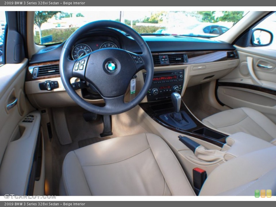 Beige Interior Prime Interior for the 2009 BMW 3 Series 328xi Sedan #71369279
