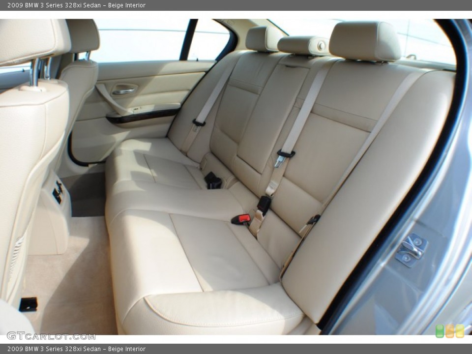 Beige Interior Rear Seat for the 2009 BMW 3 Series 328xi Sedan #71369288