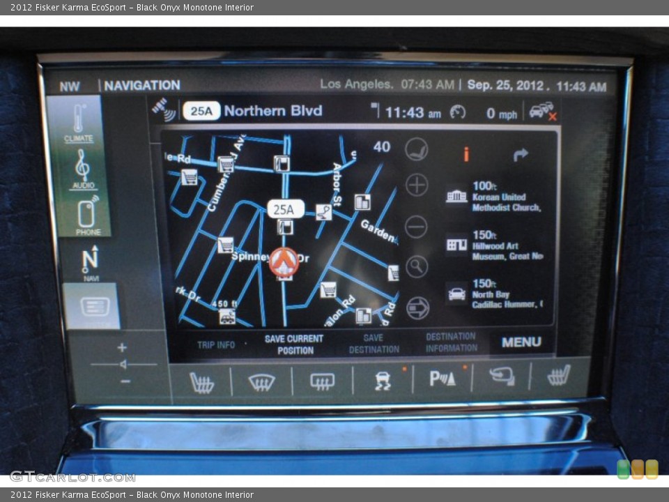 Black Onyx Monotone Interior Navigation for the 2012 Fisker Karma EcoSport #71370407