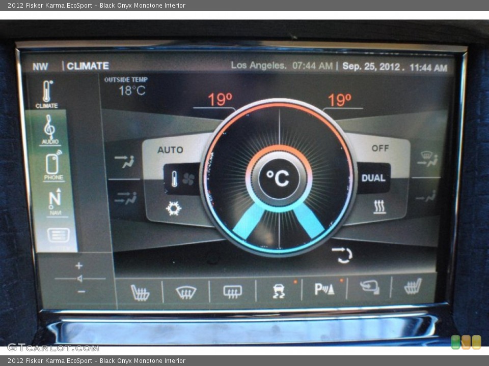 Black Onyx Monotone Interior Controls for the 2012 Fisker Karma EcoSport #71370416