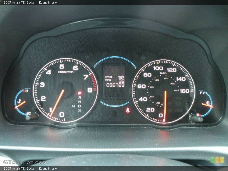 Ebony Interior Gauges for the 2005 Acura TSX Sedan #71373917