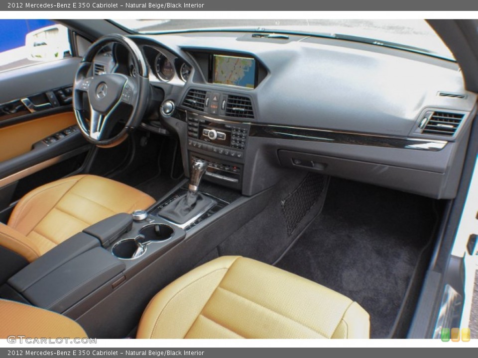 Natural Beige/Black Interior Dashboard for the 2012 Mercedes-Benz E 350 Cabriolet #71374519
