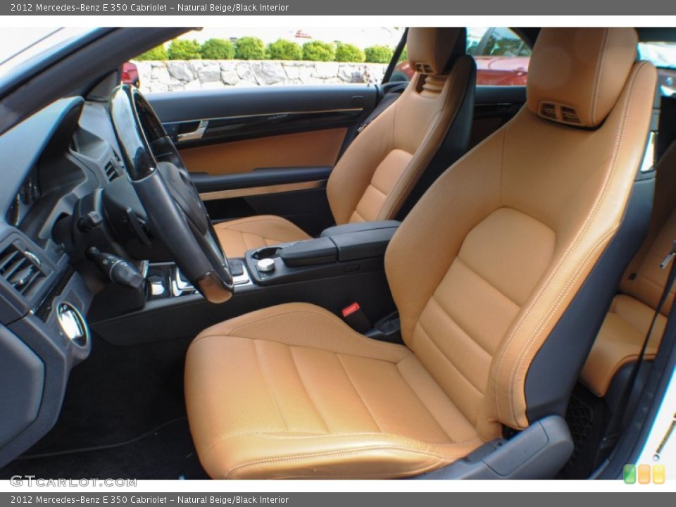 Natural Beige/Black Interior Prime Interior for the 2012 Mercedes-Benz E 350 Cabriolet #71374546