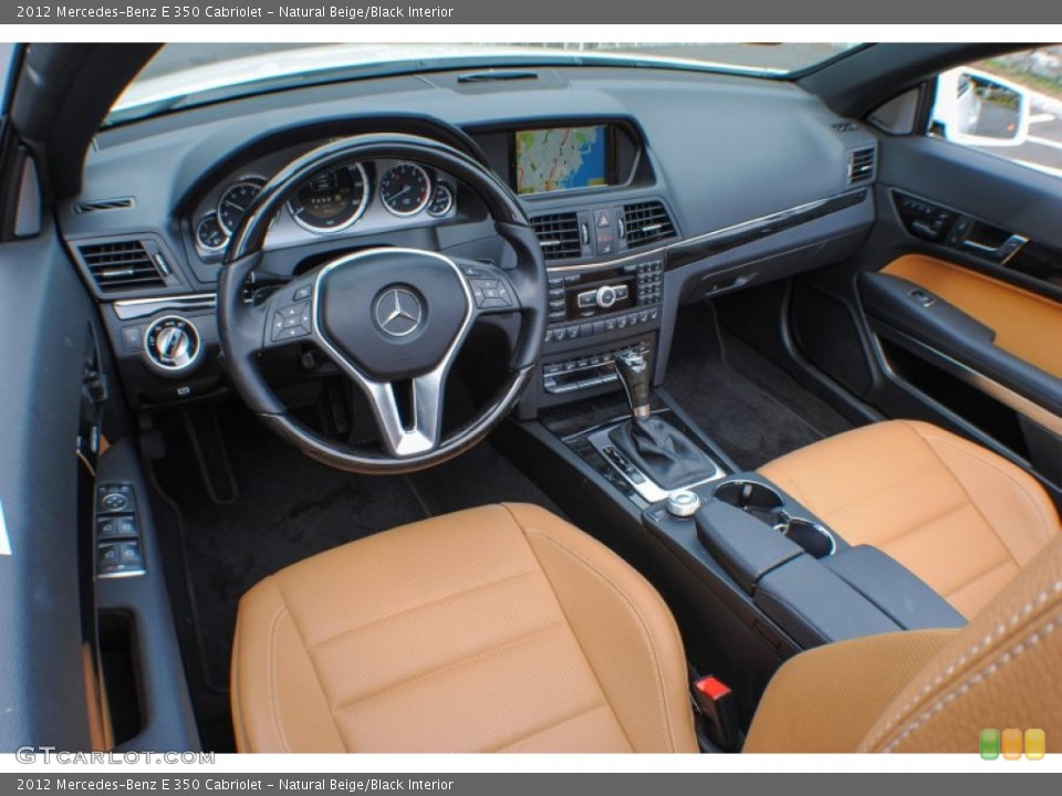 Natural Beige/Black Interior Prime Interior for the 2012 Mercedes-Benz E 350 Cabriolet #71374603