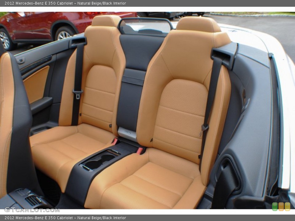 Natural Beige/Black Interior Rear Seat for the 2012 Mercedes-Benz E 350 Cabriolet #71374609