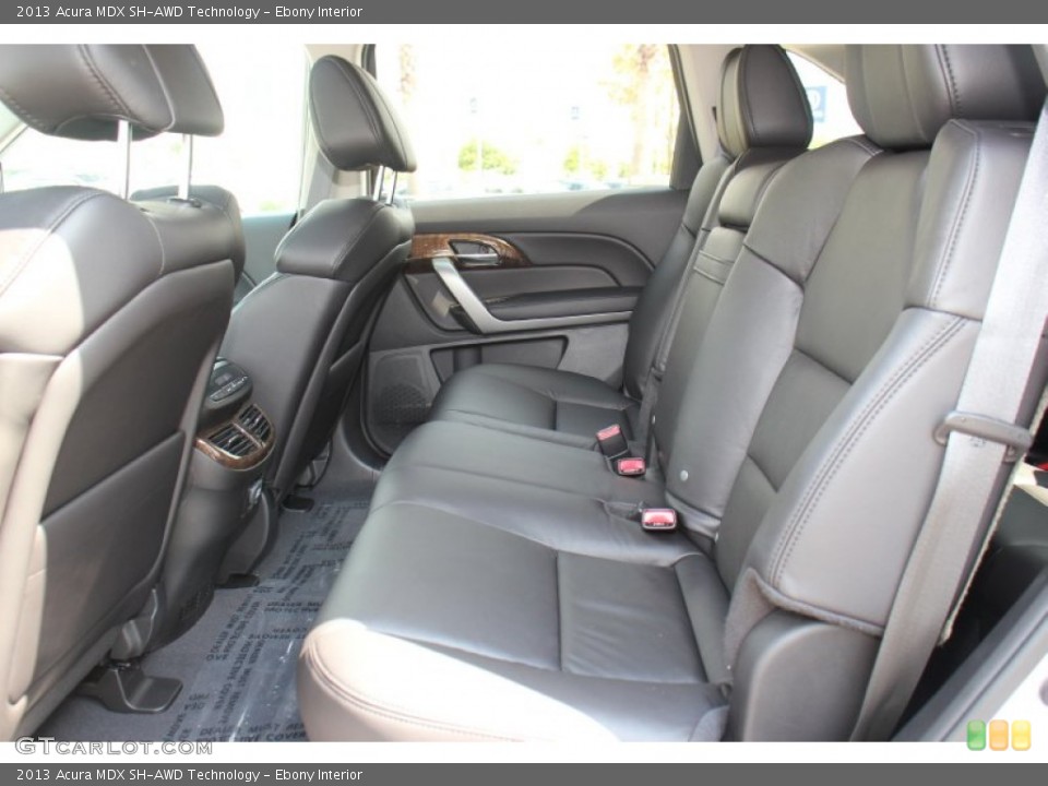 Ebony Interior Rear Seat for the 2013 Acura MDX SH-AWD Technology #71374918