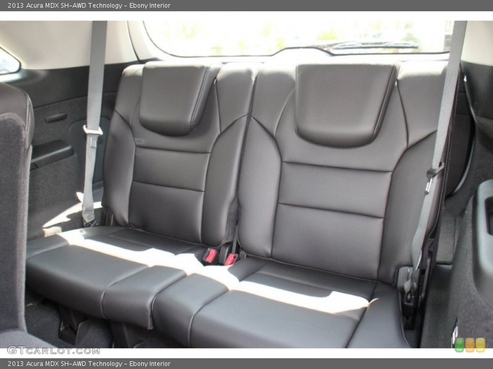 Ebony Interior Rear Seat for the 2013 Acura MDX SH-AWD Technology #71374927