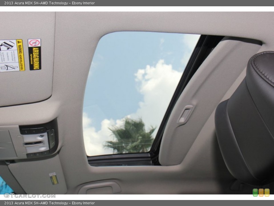 Ebony Interior Sunroof for the 2013 Acura MDX SH-AWD Technology #71374951