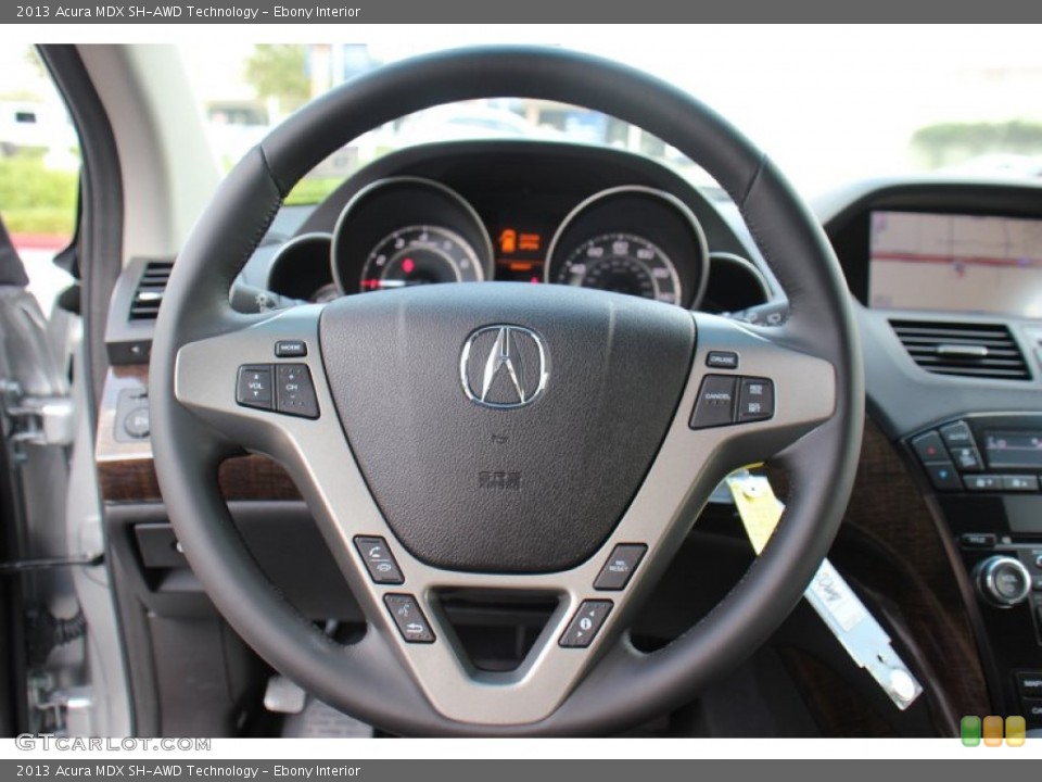 Ebony Interior Steering Wheel for the 2013 Acura MDX SH-AWD Technology #71374993