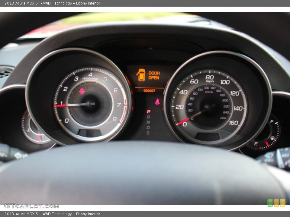 Ebony Interior Gauges for the 2013 Acura MDX SH-AWD Technology #71375068