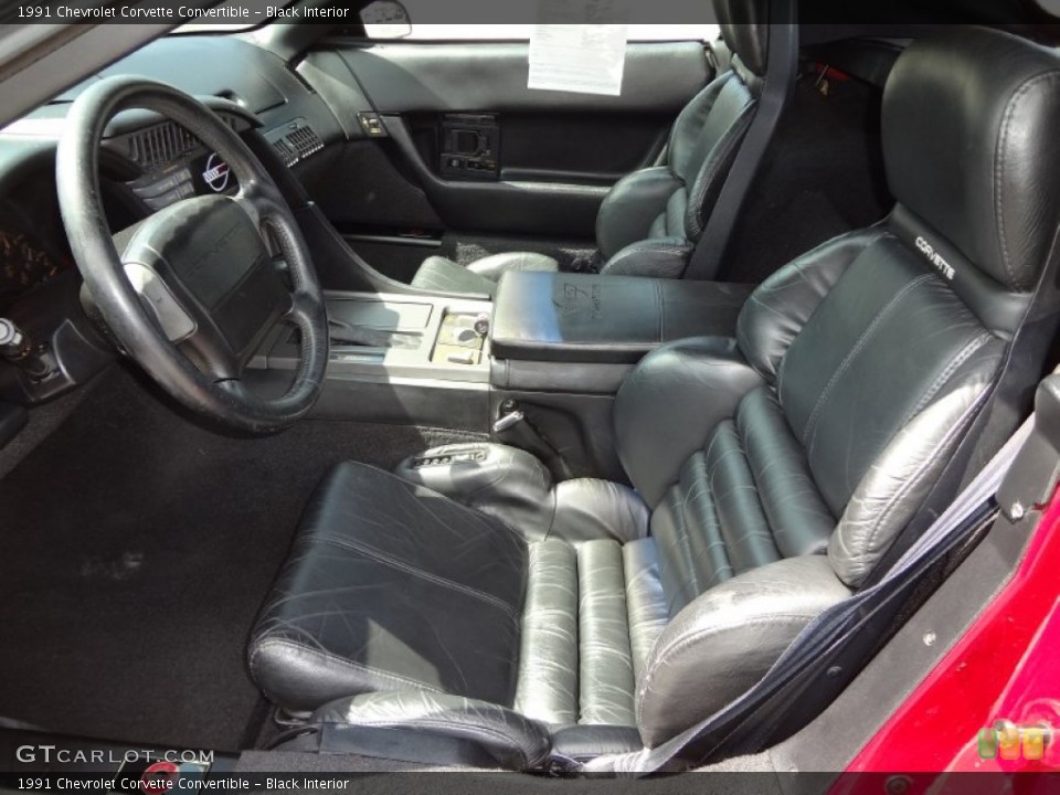 Black Interior Front Seat for the 1991 Chevrolet Corvette Convertible #71377426