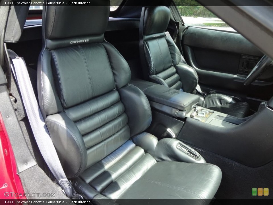 Black Interior Photo for the 1991 Chevrolet Corvette Convertible #71377468