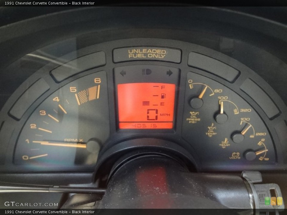 Black Interior Gauges for the 1991 Chevrolet Corvette Convertible #71377516