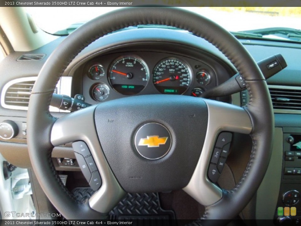 Ebony Interior Steering Wheel for the 2013 Chevrolet Silverado 3500HD LTZ Crew Cab 4x4 #71377630
