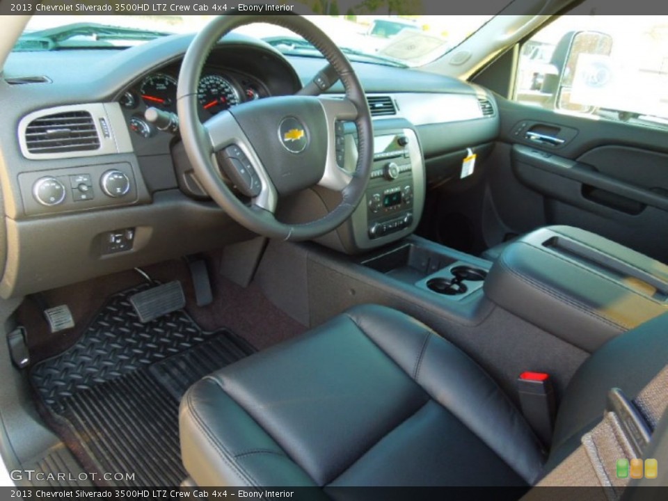 Ebony Interior Prime Interior for the 2013 Chevrolet Silverado 3500HD LTZ Crew Cab 4x4 #71377714