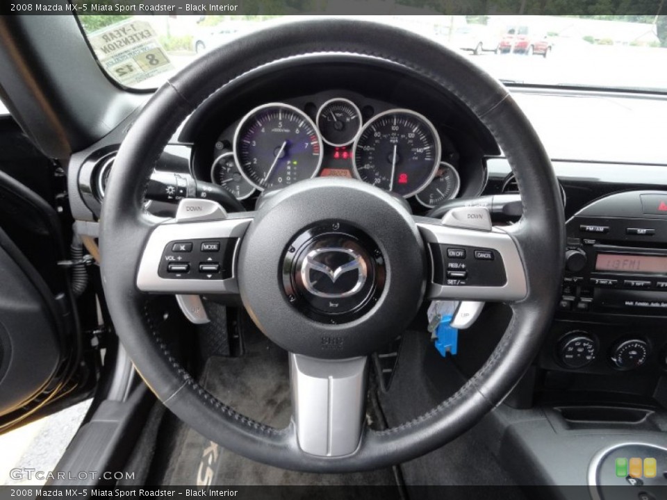 Black Interior Steering Wheel for the 2008 Mazda MX-5 Miata Sport Roadster #71378038