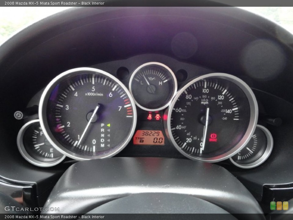 Black Interior Gauges for the 2008 Mazda MX-5 Miata Sport Roadster #71378056