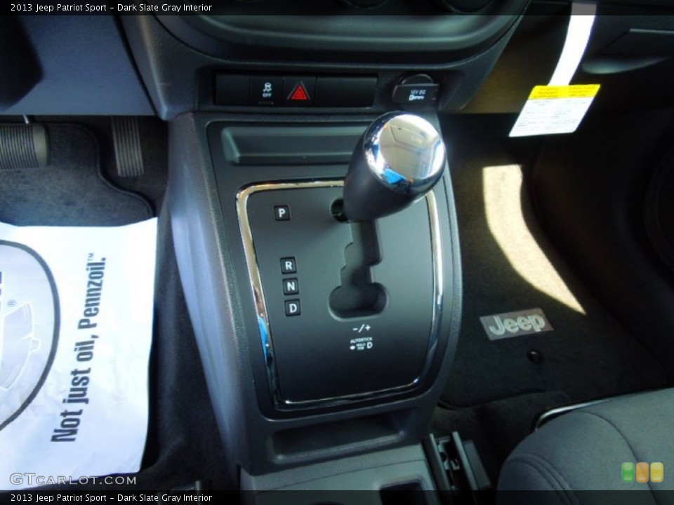 Dark Slate Gray Interior Transmission for the 2013 Jeep Patriot Sport #71378866