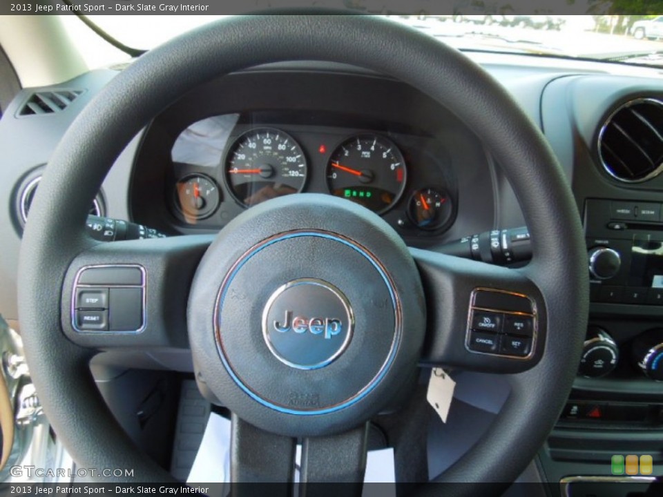 Dark Slate Gray Interior Steering Wheel for the 2013 Jeep Patriot Sport #71378869