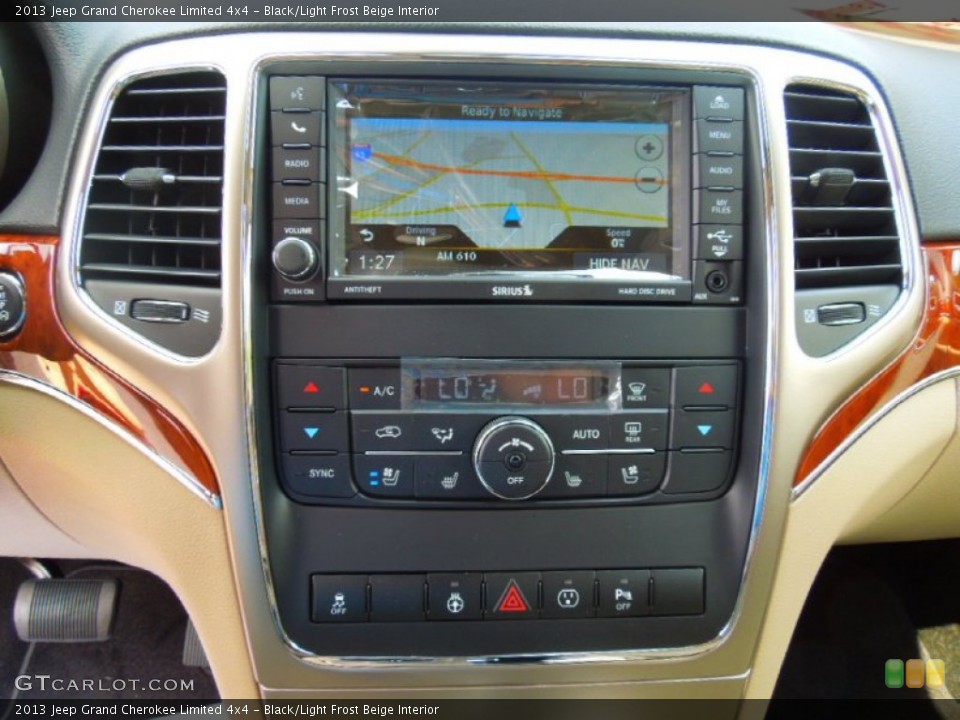 Black/Light Frost Beige Interior Controls for the 2013 Jeep Grand Cherokee Limited 4x4 #71379199