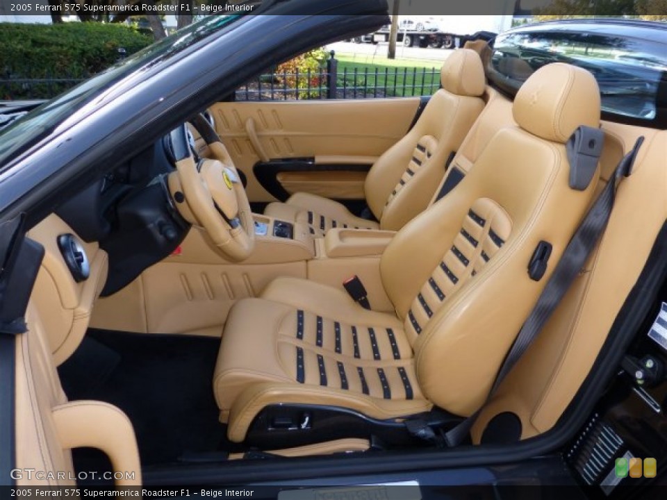 Beige Interior Front Seat for the 2005 Ferrari 575 Superamerica Roadster F1 #71380708