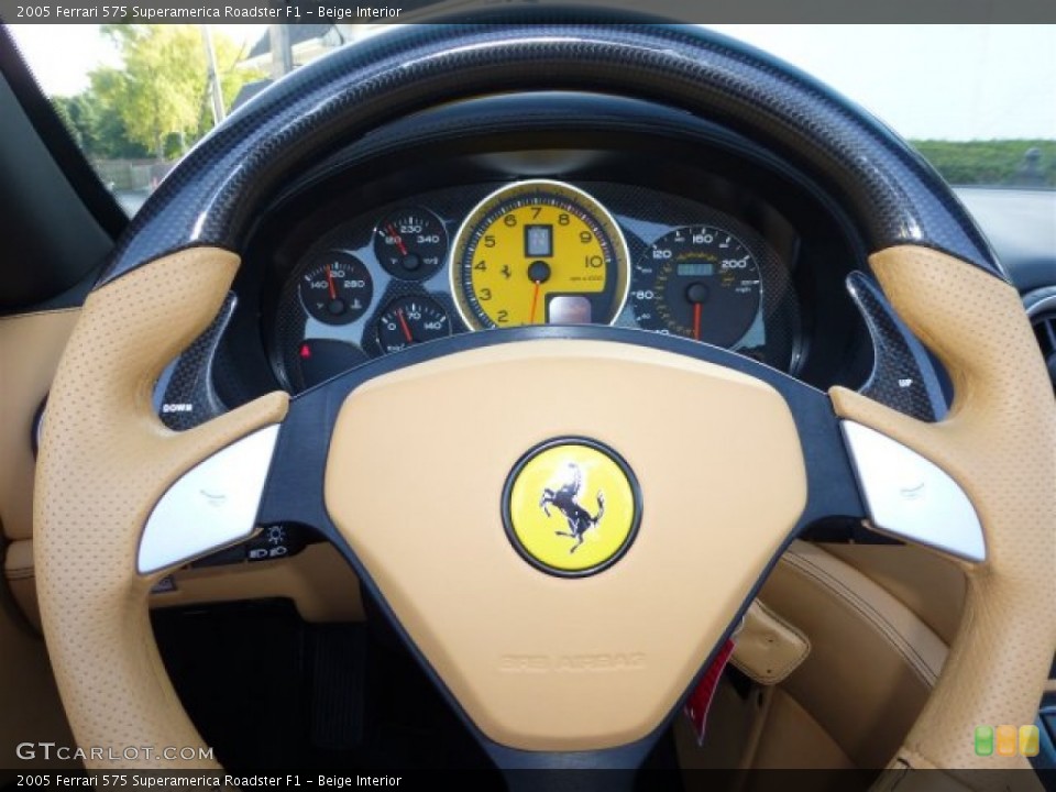 Beige Interior Steering Wheel for the 2005 Ferrari 575 Superamerica Roadster F1 #71380729