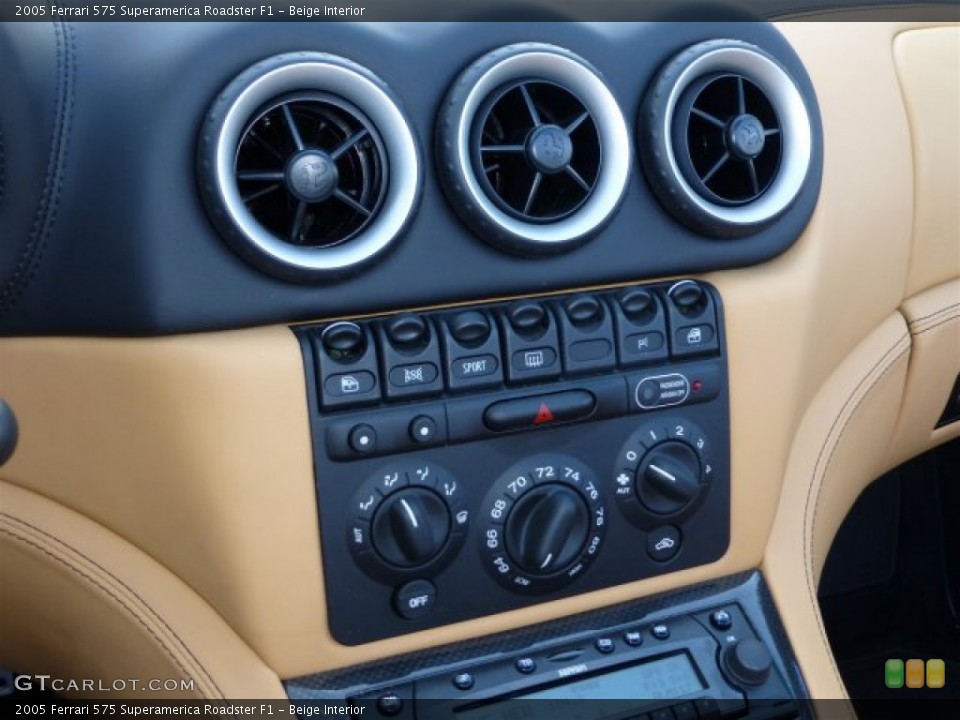 Beige Interior Controls for the 2005 Ferrari 575 Superamerica Roadster F1 #71380753