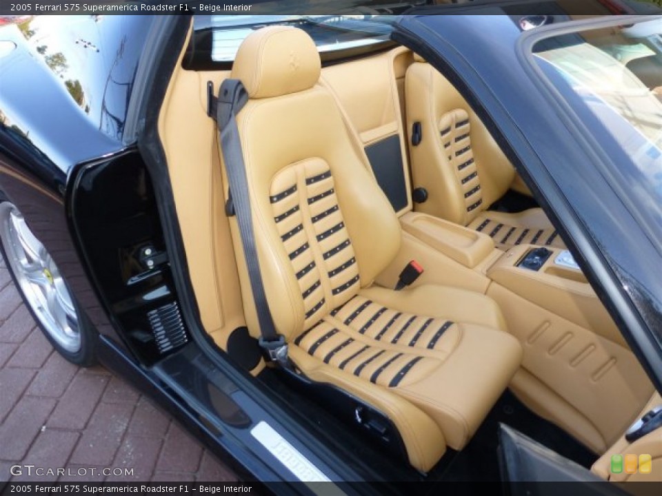 Beige Interior Front Seat for the 2005 Ferrari 575 Superamerica Roadster F1 #71380783