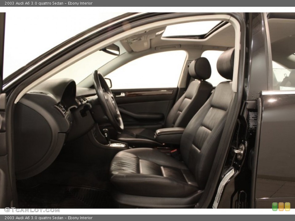 Ebony Interior Front Seat for the 2003 Audi A6 3.0 quattro Sedan #71381509