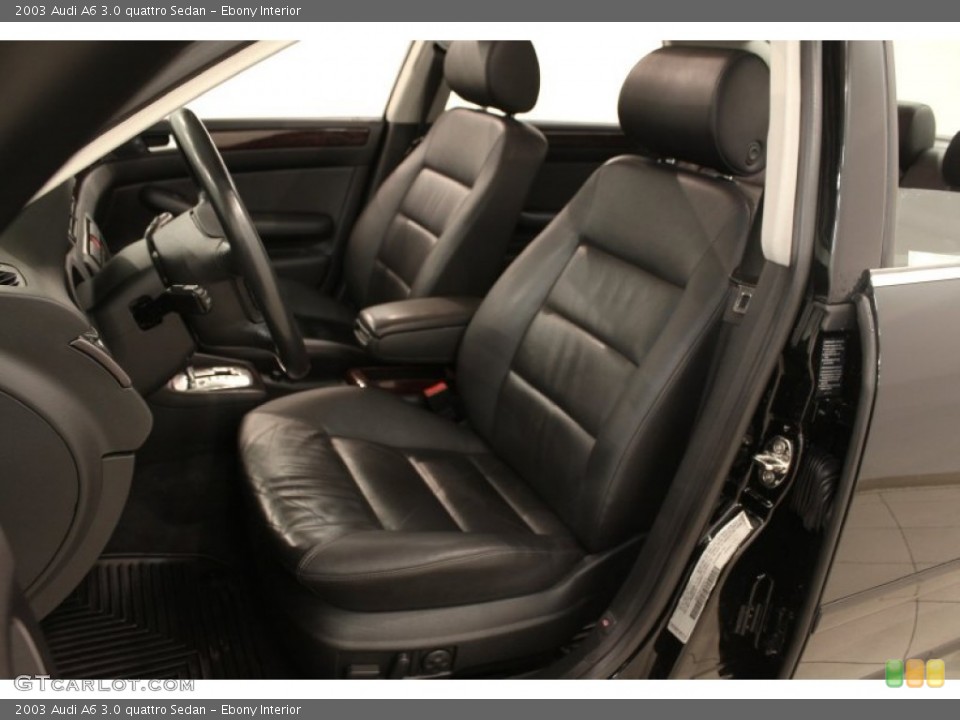 Ebony Interior Front Seat for the 2003 Audi A6 3.0 quattro Sedan #71381512