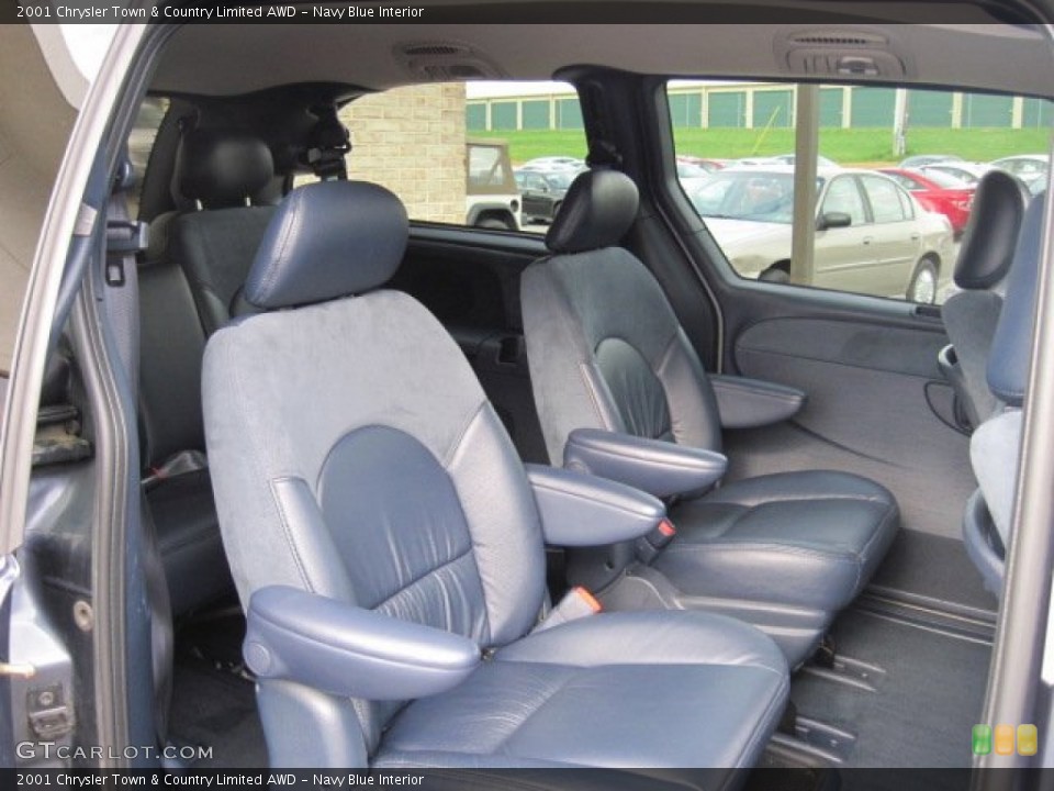 Navy Blue Interior Rear Seat for the 2001 Chrysler Town & Country Limited AWD #71382835